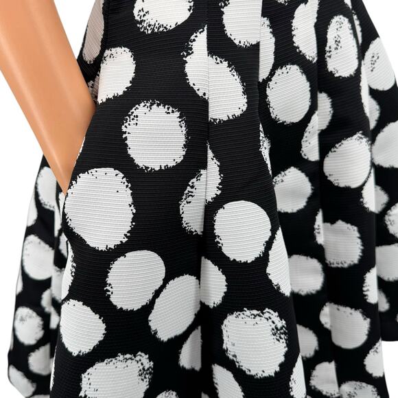 Julia Jordan Polka Dot Fit & Flare Dress with Pockets Size 8 Pin-Up Retro - Picture 12 of 16